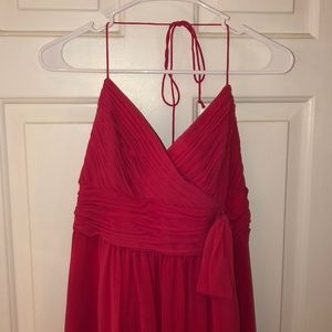 NWT Coral Chiffon Halter Cocktail Dress